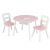 KidKraft® Pyöreä pöytä ja kaksi tuolia, valkoinen/vaaleanpunainen