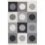 LIVONE puuvillamatolla pestävä Happy Rugs Piatto TRAFFIC harmaa / musta / valkoinen 160×230 cm