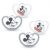 NUK Tutti Space Disney Mickey 6-18 kk, 4 kpl, harmaa/valkoinen.