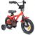 PROMETHEUS BICYCLES ® RED HAWK lasten polkupyörä 12 punaisella ja mustalla 3-vuotiailta