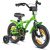 PROMETHEUS BICYCLES® HAWK Lasten pyörä 14 apurattailla, vihreä-musta