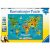 Ravensburger Palapeli XXL 150 palaa – Eläinten maailmankartta