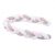 babybay® Reunapehmuste käärmepalakuvio valkoinen / beige / ruusu 200 cm